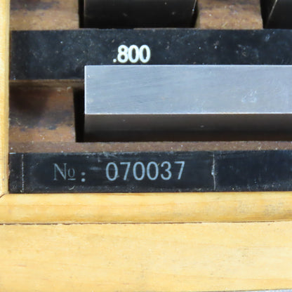 070037 Grade 2 Precision Gage Block Set .050" To 4" (Missing 2)