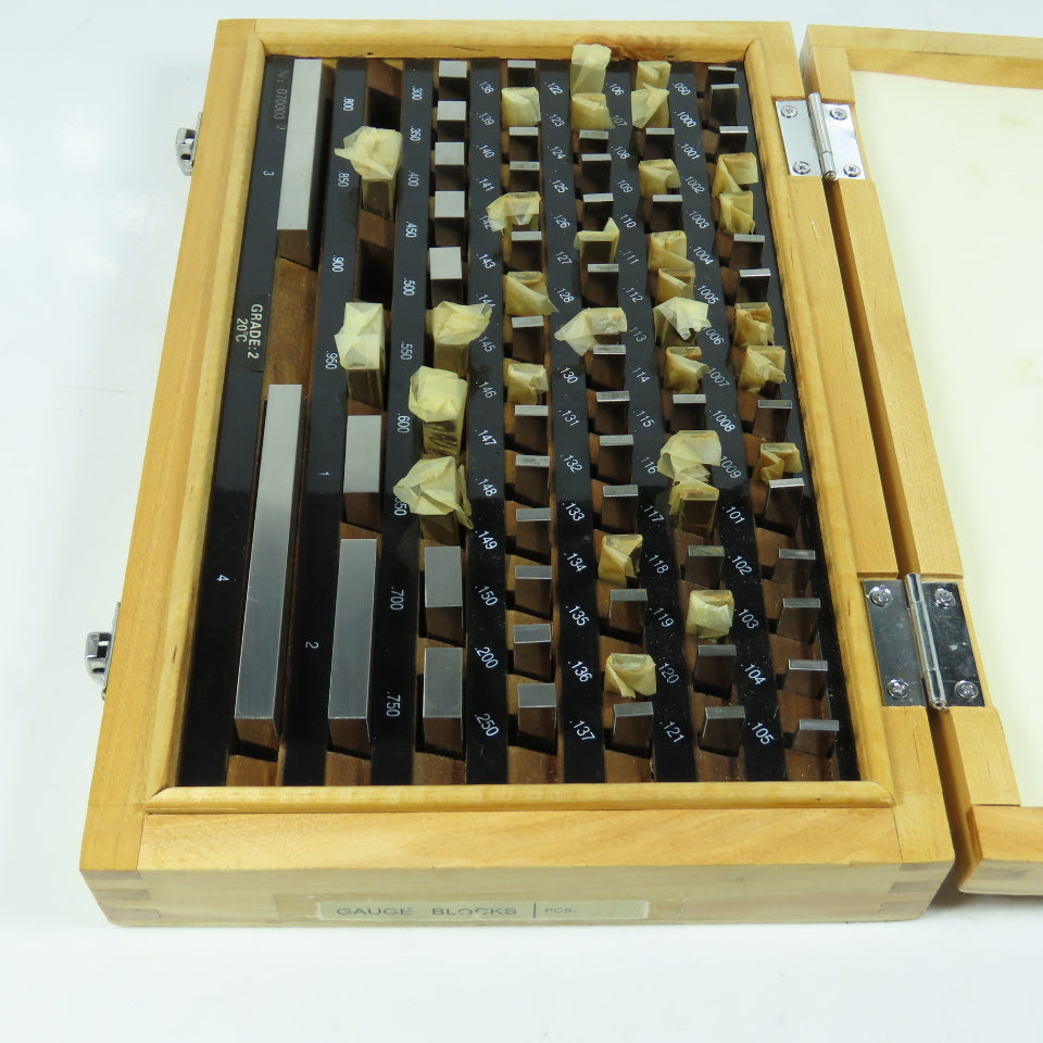 070003 Precision Gage Block Set Grade 2 .050" To 4" (Missing 2)