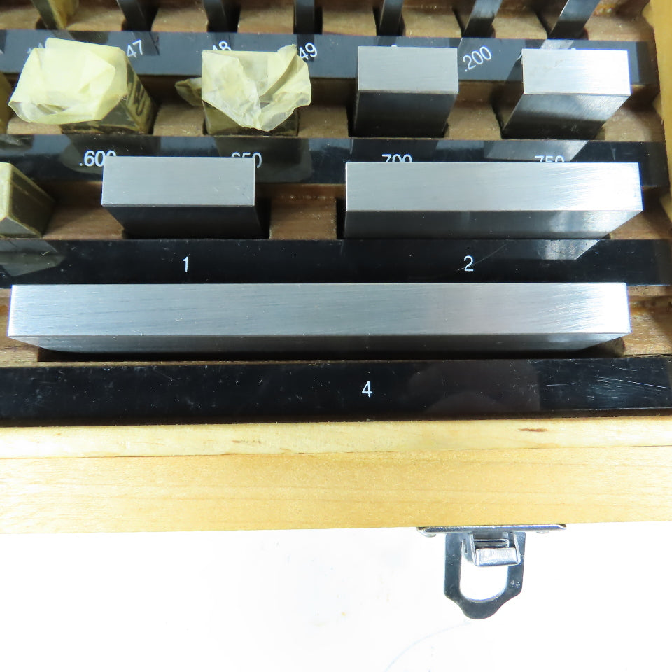 070003 Precision Gage Block Set Grade 2 .050" To 4" (Missing 2)