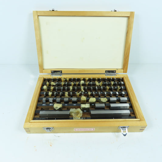070003 Precision Gage Block Set Grade 2 .050" To 4" (Missing 2)