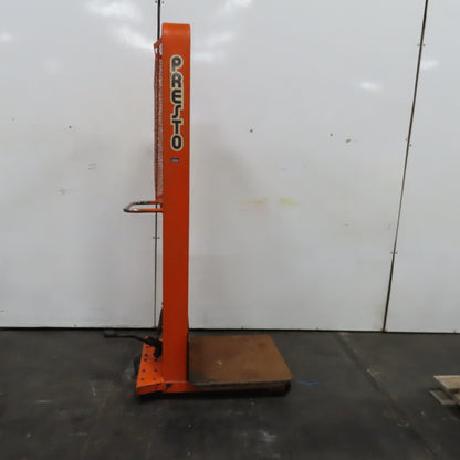 Presto M166 1000Lbs Capacity Hydraulic Rolling Stacker Lift Truck 21"-80" Lift