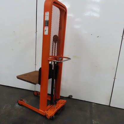 Presto M166 1000Lbs Capacity Hydraulic Rolling Stacker Lift Truck 21"-80" Lift