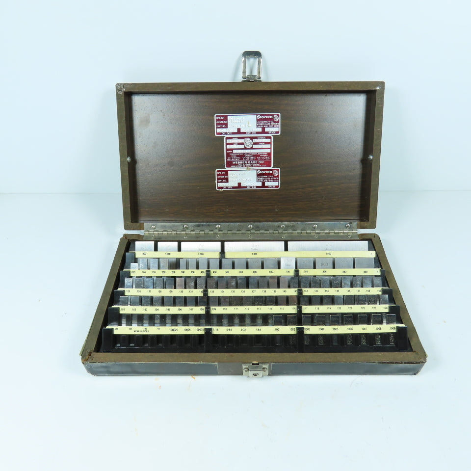 Starrett RS81A1 Grade 2 Precision Gage Block Set .050" To 4" (Missing 12)