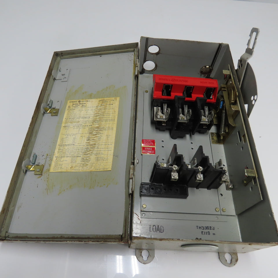 General Electric TH3362J 60A Safety Disconnect Switch 600VAC 250VDC