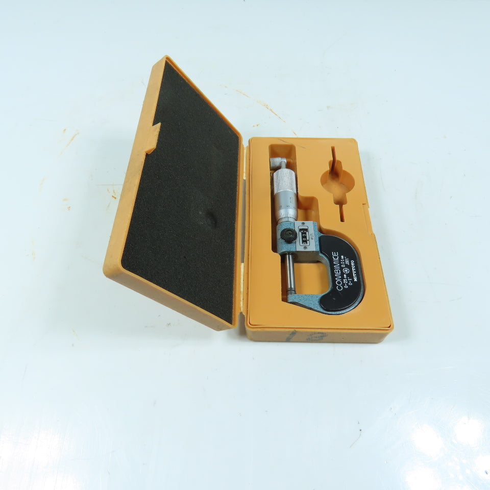 Mitutoyo M830-25-1 159-101 Combimice Outside Micrometer 0-1" Capacity .001"