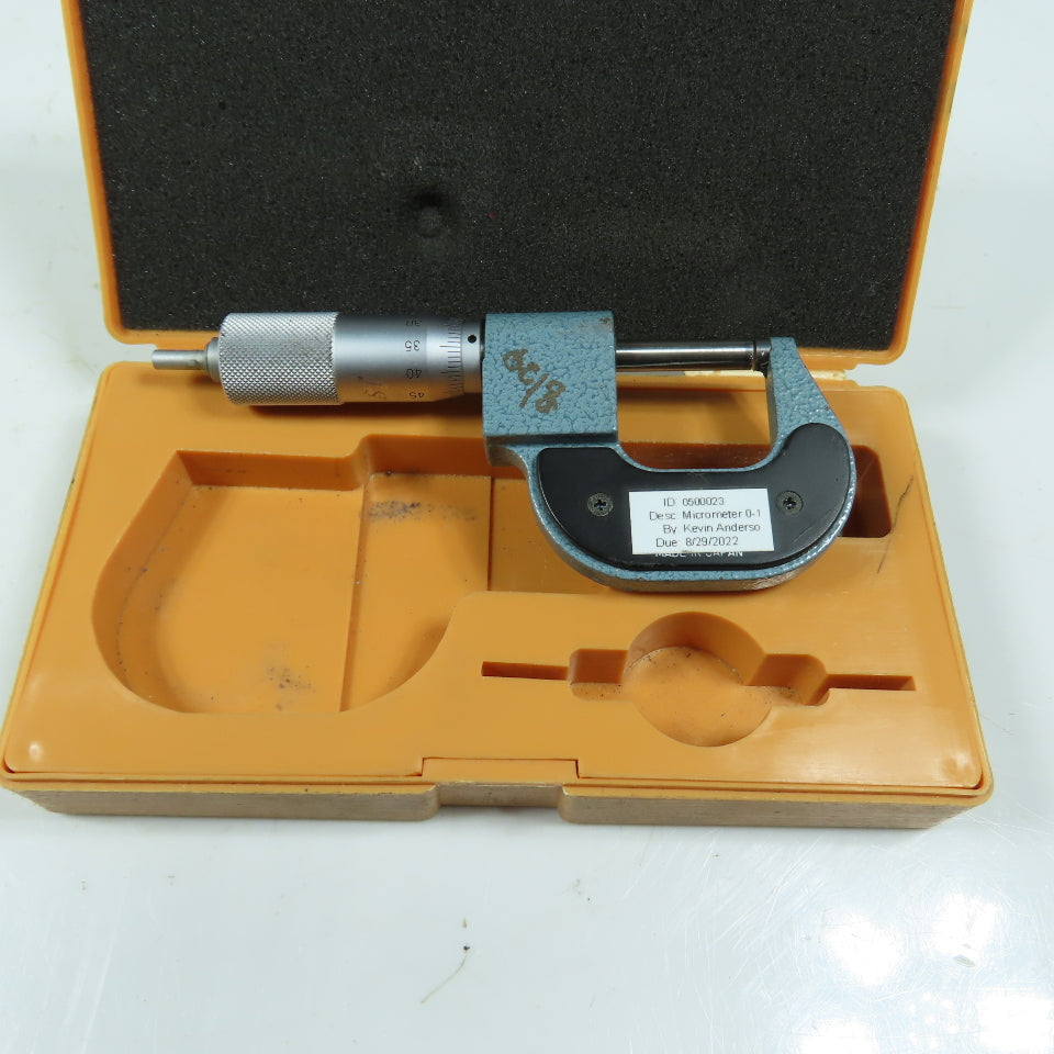 Mitutoyo M830-25-1 159-101 Combimice Outside Micrometer 0-1" Capacity .001"