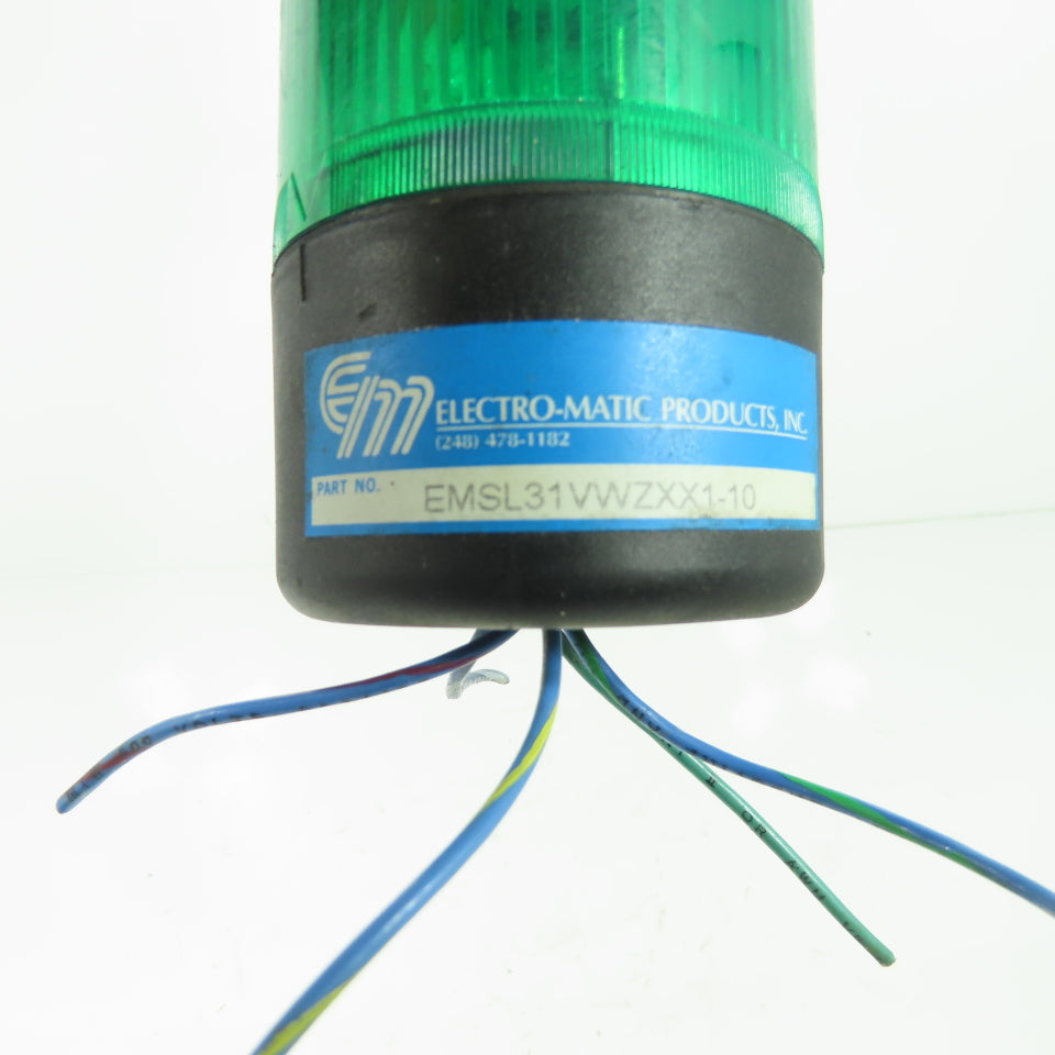 Electro Matic EMSL31VWZXX1-10 Red Amber Green Stack Light Tower 24V