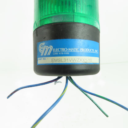 Electro Matic EMSL31VWZXX1-10 Red Amber Green Stack Light Tower 24V