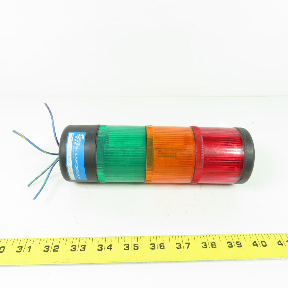 Electro Matic EMSL31VWZXX1-10 Red Amber Green Stack Light Tower 24V