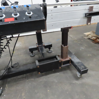 Diagraph 110LH 4-1/2" Wide x 8' Label Applicator Conveyor 115V 1Ph Missing Parts