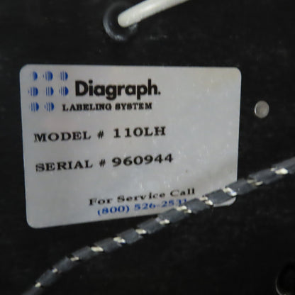 Diagraph 110LH 4-1/2" Wide x 8' Label Applicator Conveyor 115V 1Ph Missing Parts