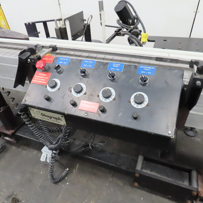 Diagraph 110LH 4-1/2" Wide x 8' Label Applicator Conveyor 115V 1Ph Missing Parts