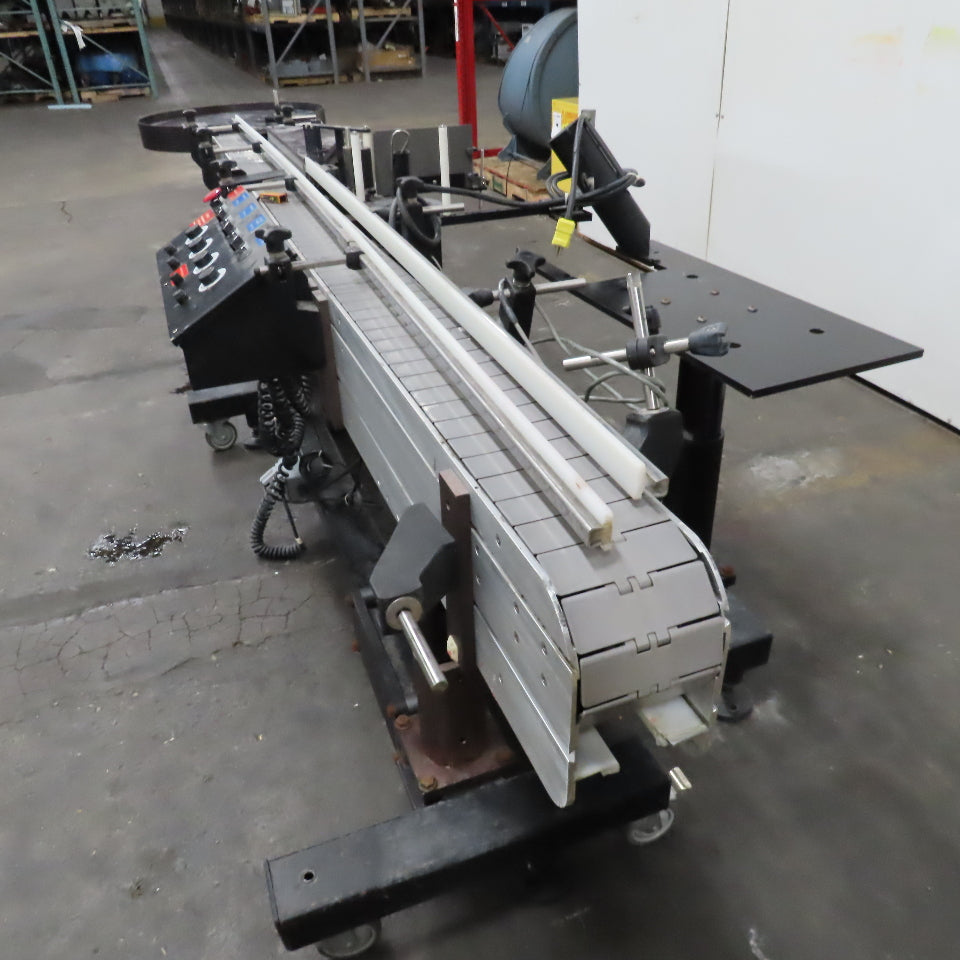 Diagraph 110LH 4-1/2" Wide x 8' Label Applicator Conveyor 115V 1Ph Missing Parts