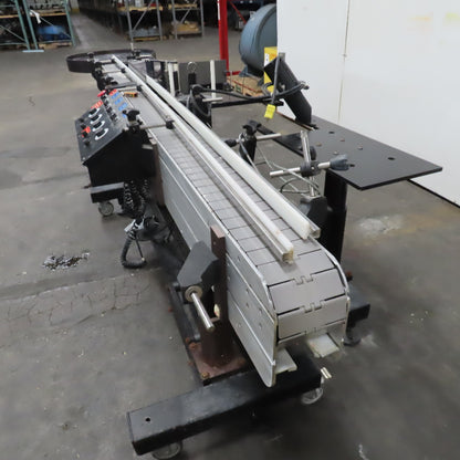 Diagraph 110LH 4-1/2" Wide x 8' Label Applicator Conveyor 115V 1Ph Missing Parts