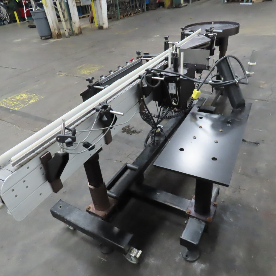 Diagraph 110LH 4-1/2" Wide x 8' Label Applicator Conveyor 115V 1Ph Missing Parts