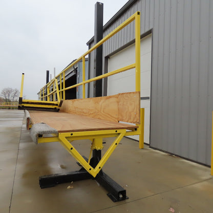 36" x 33' Forklift Assist Work Platform Scaffold 42"-77" Work Height W/ Stairs