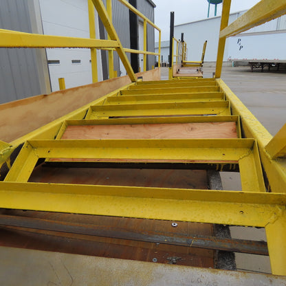 36" x 33' Forklift Assist Work Platform Scaffold 42"-77" Work Height W/ Stairs
