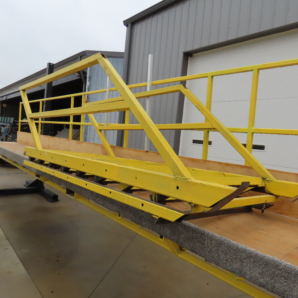 36" x 33' Forklift Assist Work Platform Scaffold 42"-77" Work Height W/ Stairs