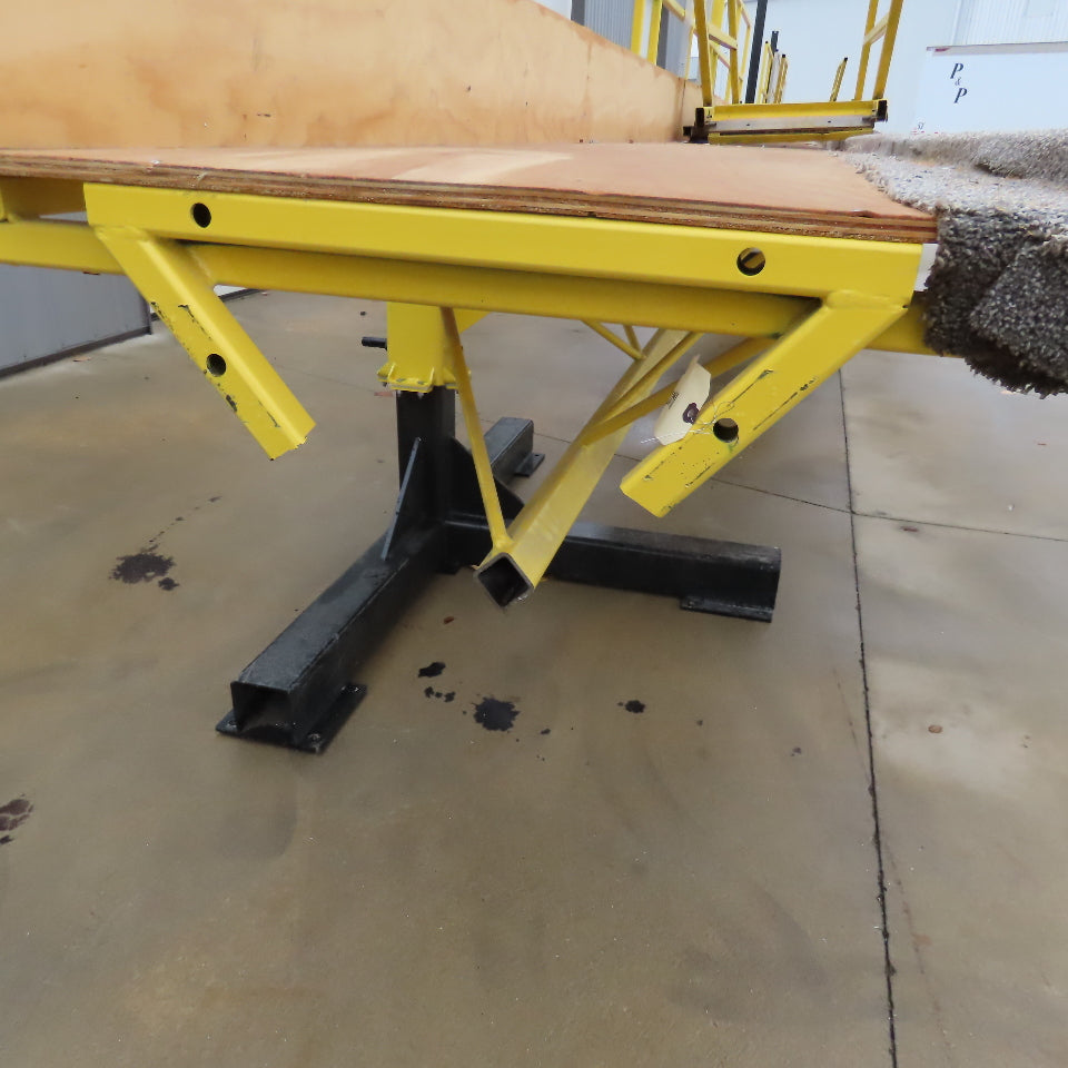36" x 33' Forklift Assist Work Platform Scaffold 42"-77" Work Height W/ Stairs