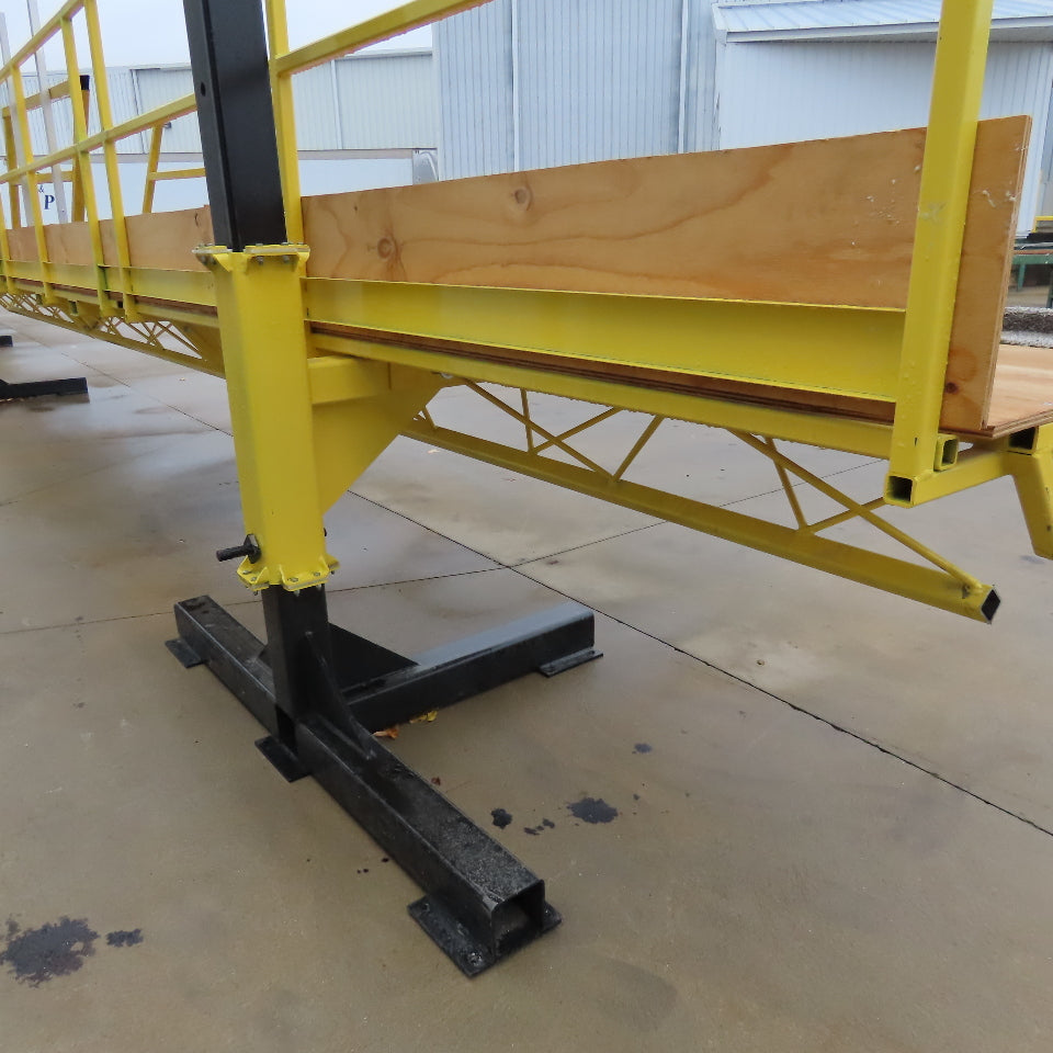 36" x 33' Forklift Assist Work Platform Scaffold 42"-77" Work Height W/ Stairs