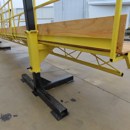 36" x 33' Forklift Assist Work Platform Scaffold 42"-77" Work Height W/ Stairs