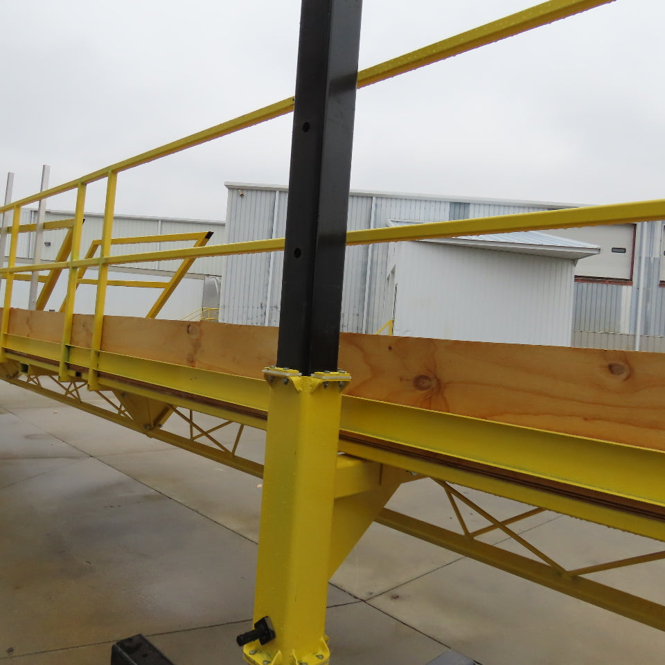 36" x 33' Forklift Assist Work Platform Scaffold 42"-77" Work Height W/ Stairs