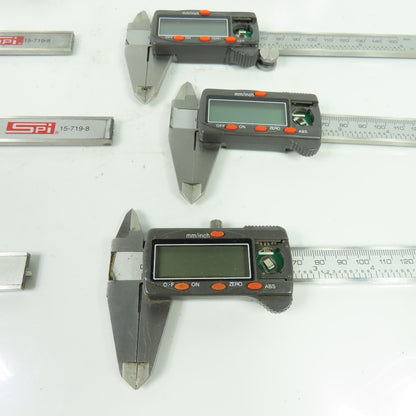 SPI 15-719-8 Electronic Dial Caliper 0-6" 0-150mm Lot Of 7 (For Parts Or Repair)