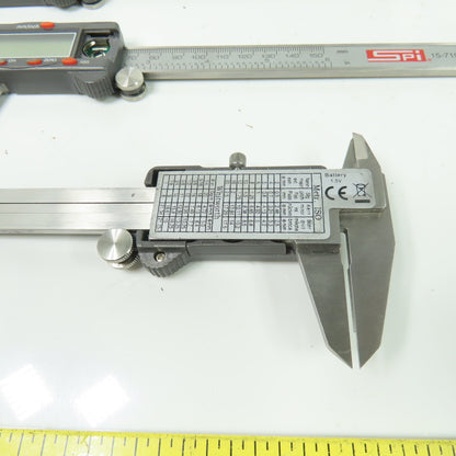SPI 15-719-8 Electronic Dial Caliper 0-6" 0-150mm Lot Of 7 (For Parts Or Repair)