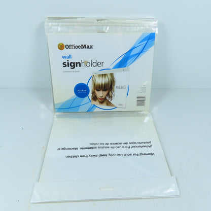OfficeMax OM98379 Wall Sign Holders 11" x 8.5" Lot of 10
