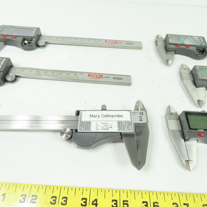 SPI 15-719-8 Electronic Dial Caliper 0-6" 0-150mm Lot Of 6 (For Parts Or Repair)