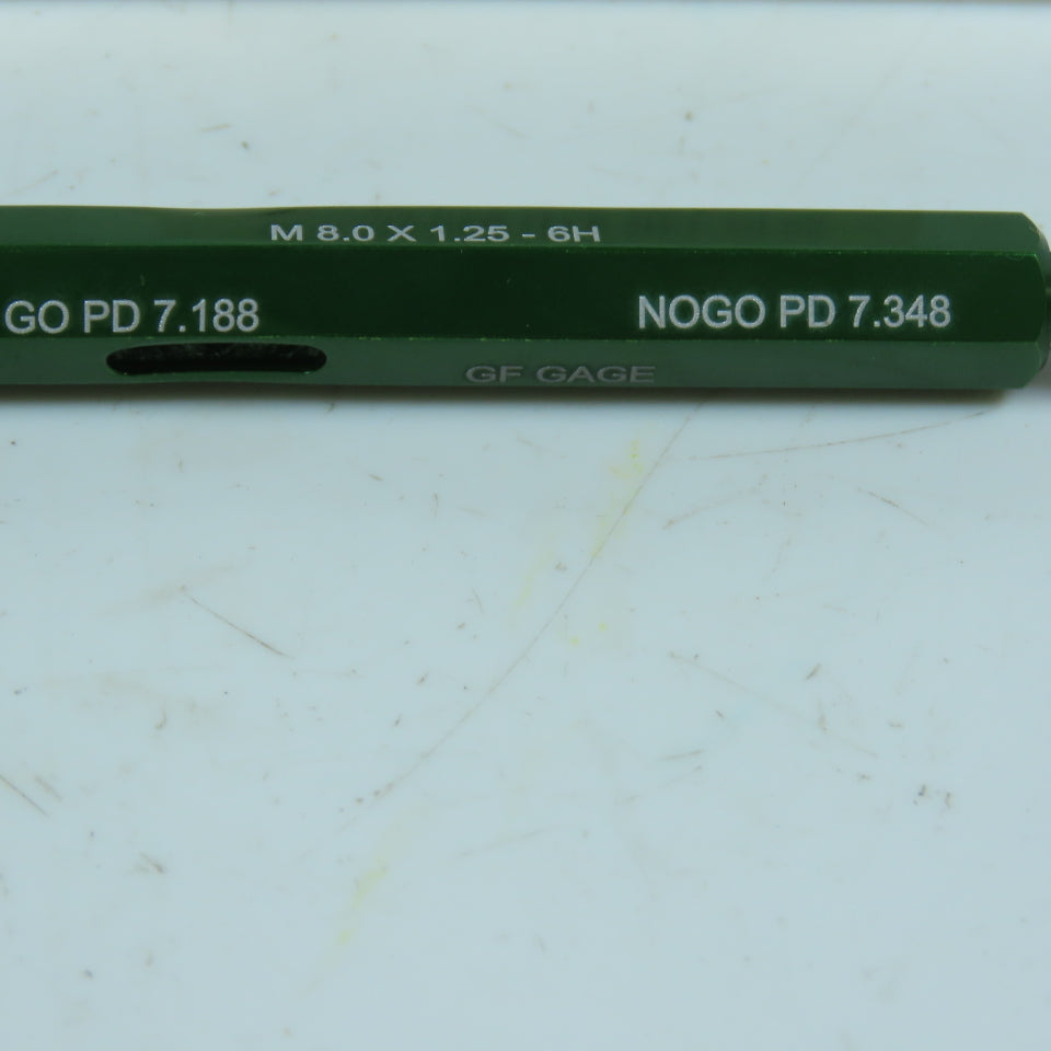 GF Gage 55319255 Thread Plug Gage GO NOGO M8.0 x 1.25-6H