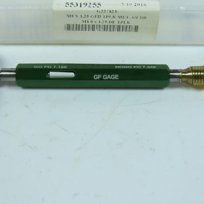 GF Gage 55319255 Thread Plug Gage GO NOGO M8.0 x 1.25-6H