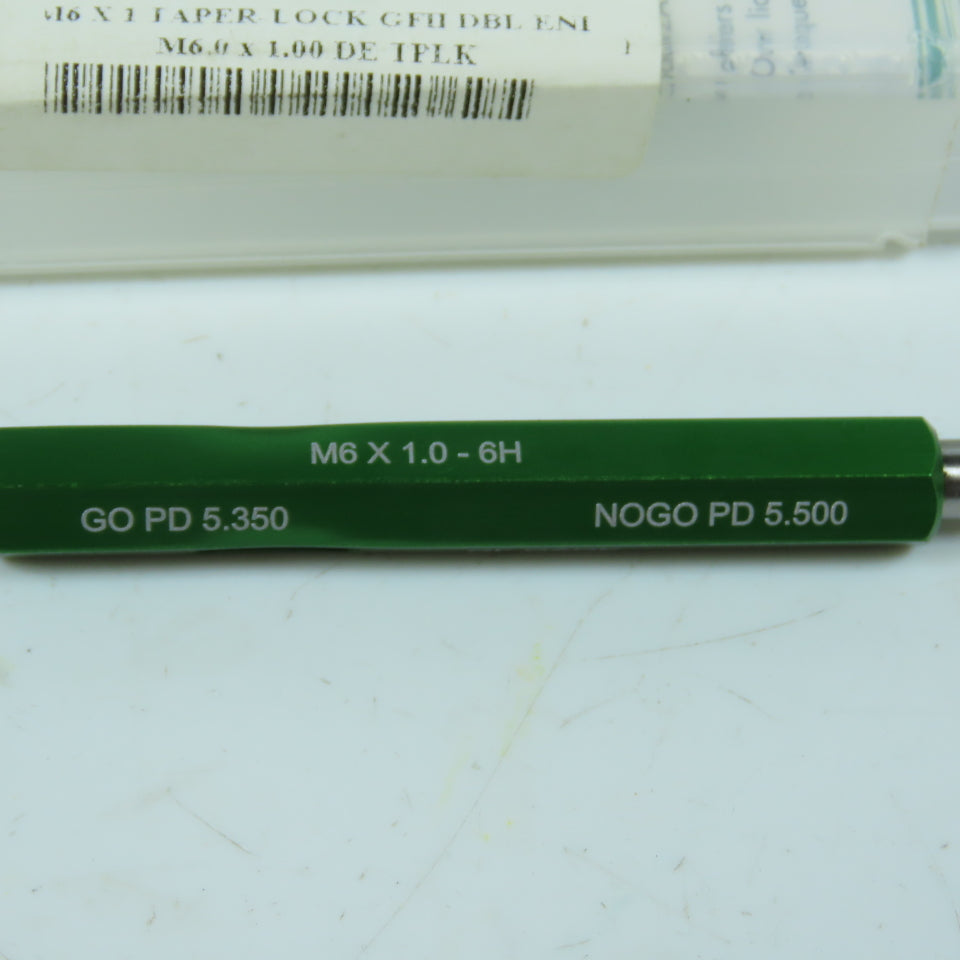 GF Gage 55319230 Taper Lock Thread Plug Gage GO NOGO M6 x 1.0-6H