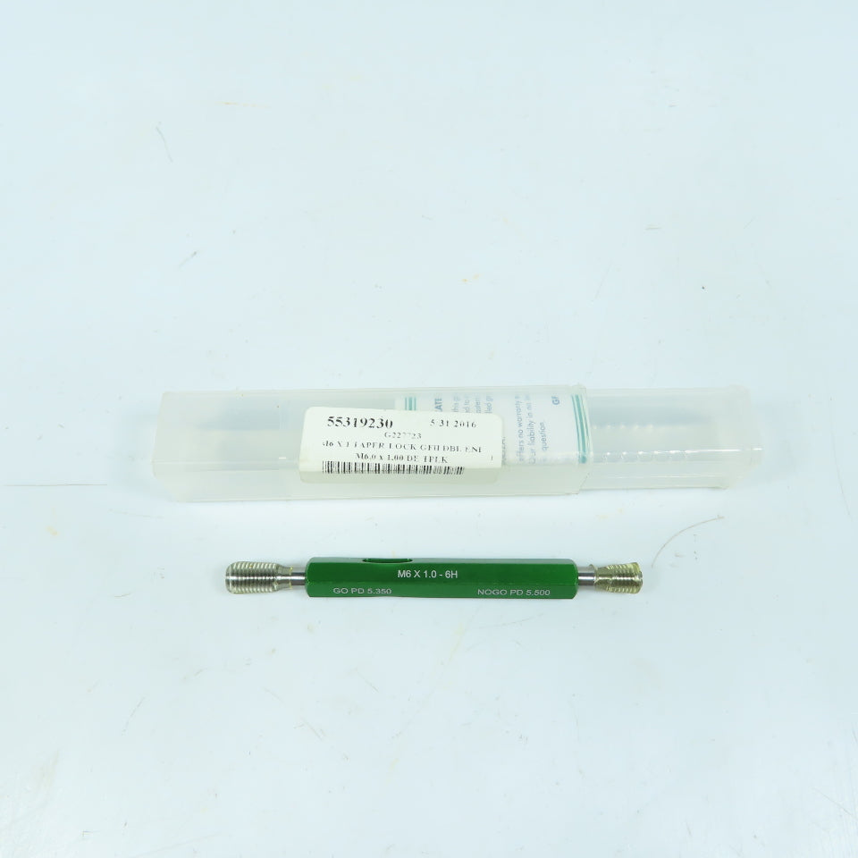 GF Gage 55319230 Taper Lock Thread Plug Gage GO NOGO M6 x 1.0-6H