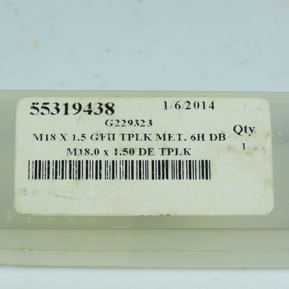 GF Gage 55319438 Double Ended Thread Plug Gage GO NOGO M18 x 1.5-6H TPLK