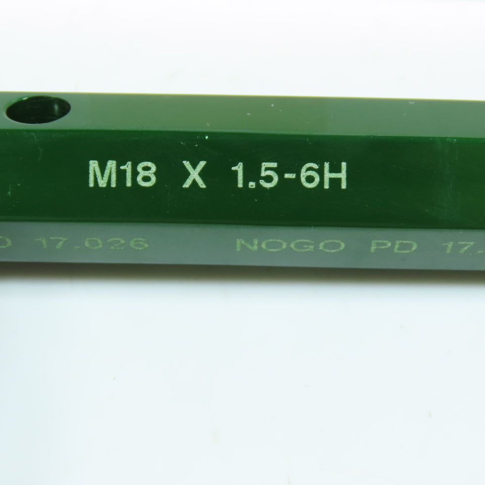 GF Gage 55319438 Double Ended Thread Plug Gage GO NOGO M18 x 1.5-6H TPLK