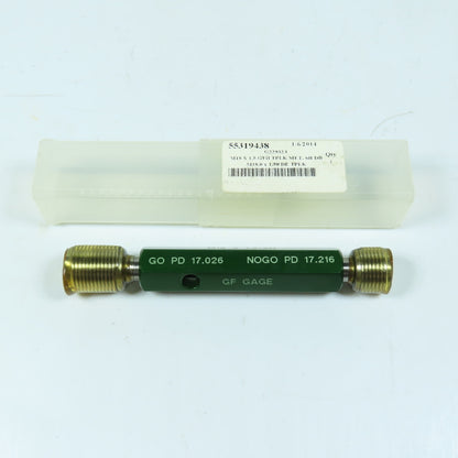 GF Gage 55319438 Double Ended Thread Plug Gage GO NOGO M18 x 1.5-6H TPLK