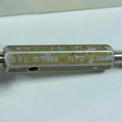 Thread Check Inc. Double Ended Thread Plug Gage GO NOGO M12 x 1.5-6H