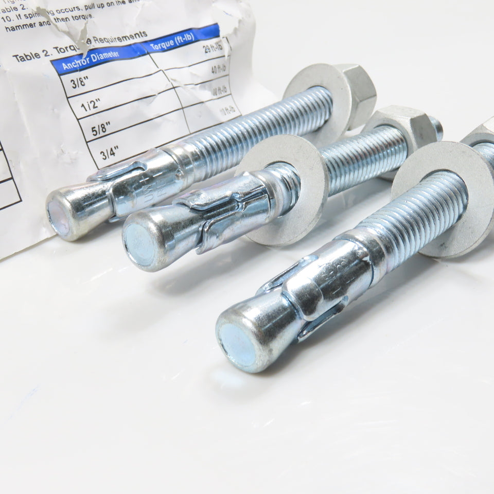 Ultrawedge 1/2-13 x 4-1/2 Stud Wedge Anchor Lot Of 100