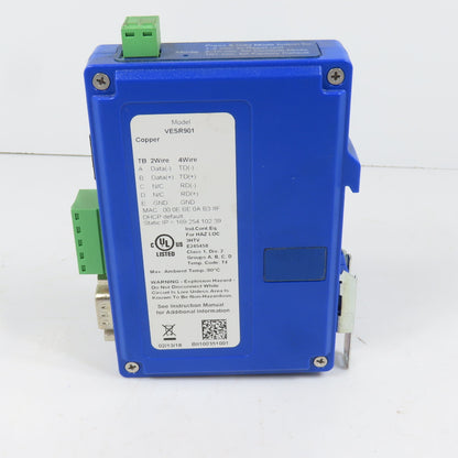 Advantech B & B VESR901 Vlinx Rail Mount Serial Device Server 10-58VDC