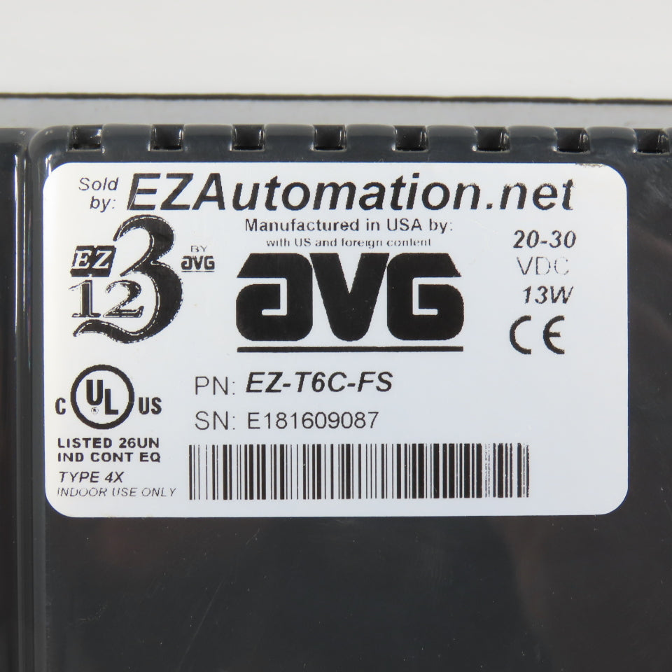 EZ Automation EZ-T6C-FS EZTouch Enhanced 6" TFT Color Operator Interface Display