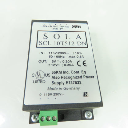 Sola scl 10T512-DN Power Supply 115/230V Input 5/12V Output