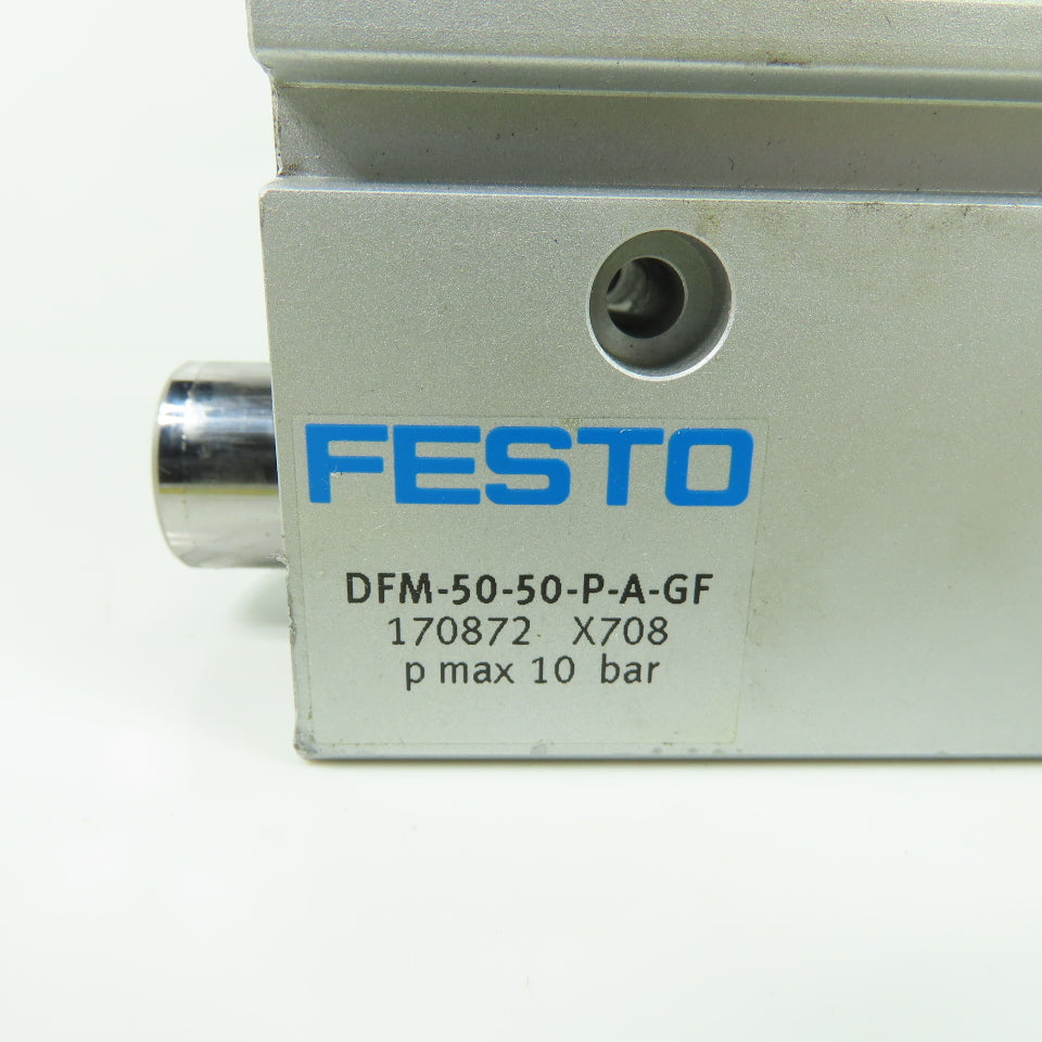 Festo DFM-50-50-P-A-GF Pneumatic Guided Cylinder 10Bar 50mm Stroke