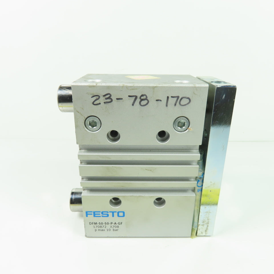 Festo DFM-50-50-P-A-GF Pneumatic Guided Cylinder 10Bar 50mm Stroke