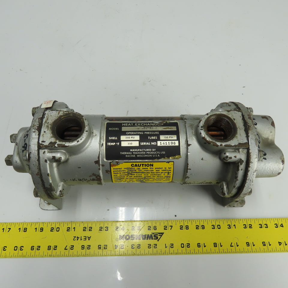 Thermal Transfer B-701-A4-F Heat Exchanger 250PSI Shell 150PSI Tubes 350°F