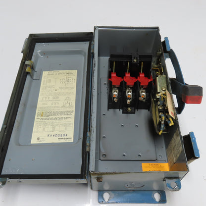 Square D HU36IAWK 30A Non Fusible Safety Disconnect Switch 3Ph 600VAC