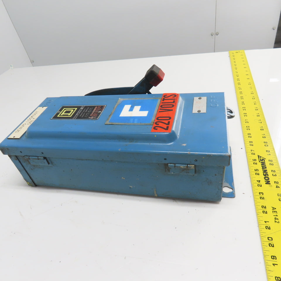 Square D HU36IAWK 30A Non Fusible Safety Disconnect Switch 3Ph 600VAC