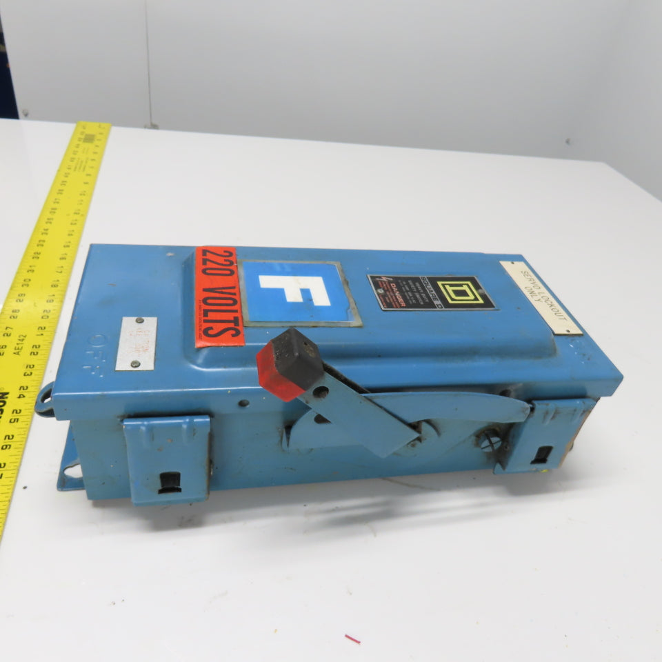 Square D HU36IAWK 30A Non Fusible Safety Disconnect Switch 3Ph 600VAC