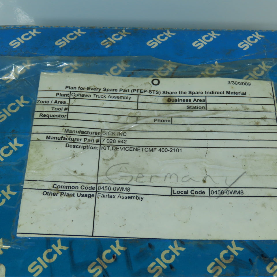 Sick CMF400-2101 Cloning Module Device Net Kit