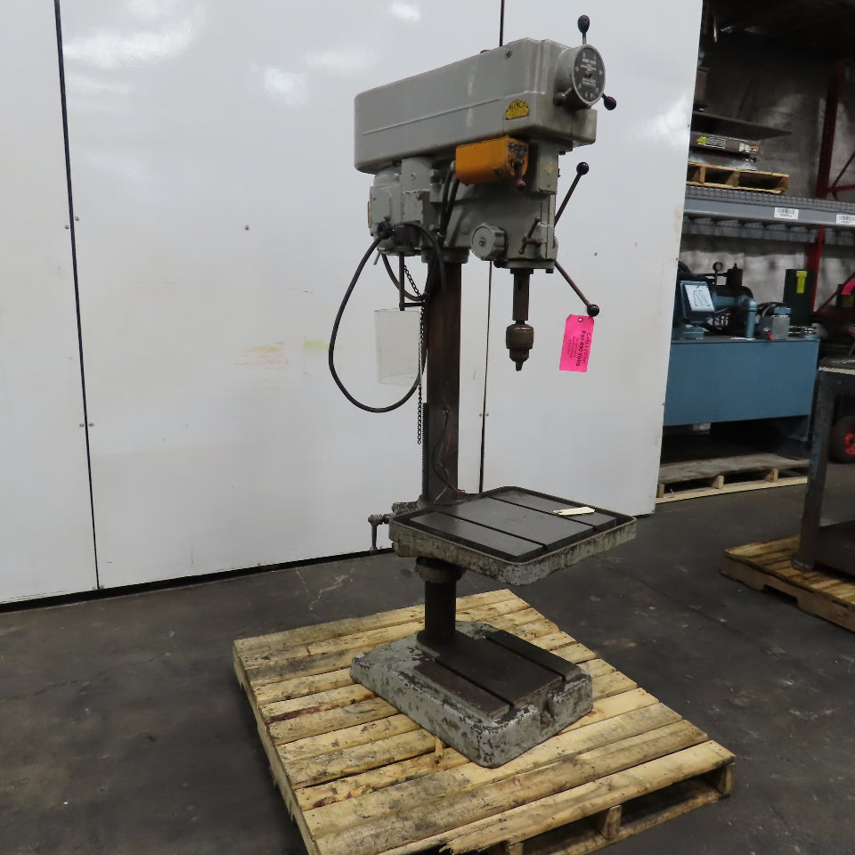20" Floor Mount Drill Press 10" Throat 6" Stroke Adjustable Speed 480V 3Ph